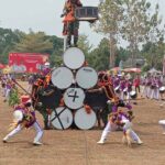 Group Dramband Bahana Gita Persada SMP Negeri 2 Sidoharjo Ambil Peran sebagai Korsik dalam Upacara HUT ke-81 Kemerdekaan RI Kecamatan Sidoharjo