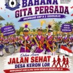 Drumband “Bahana Gita Persada” SMP Negeri 2 Sidoharjo Meriahkan Pembukaan Jalan Sehat HUT ke-81 Kemerdekaan RI