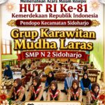Karawitan “Mudho Laras” SMP Negeri 2 Sidoharjo Tampil Memukau dalam Pembukaan Pagelaran Wayang Kulit