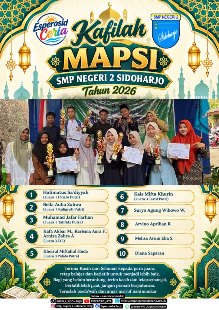 PRESTASI GEMILANG SMP NEGERI 2 SIDOHARJO WONOGIRI